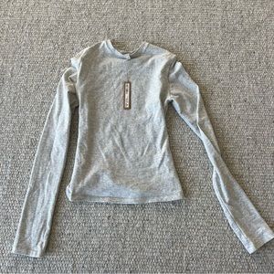 viral Skims Cotton Jersey long sleeve grey